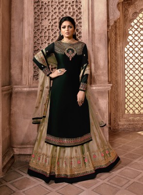 Ethnic Yard Anarkali Gown(Black)