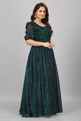 Lagertha Flared/A-line Gown(Green)