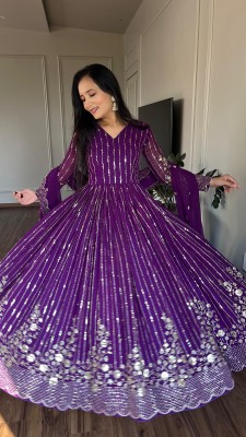 RITCHER Anarkali Gown(Purple)