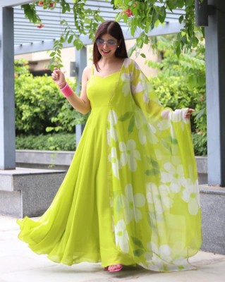 ILHAASH Anarkali Gown(Green)