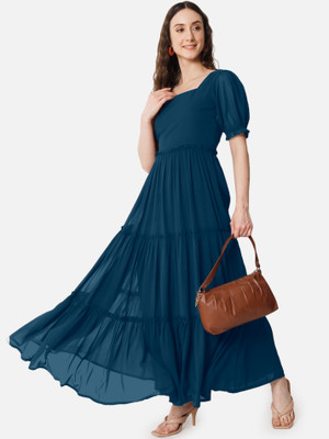 Femvy Anarkali Gown(Blue)