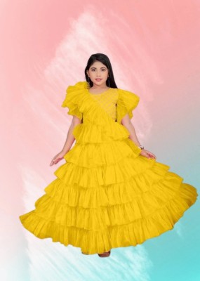 RUTSH CREATION Flared/A-line Gown(Yellow)