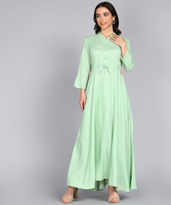 ftDiva Anarkali Gown(Light Green)