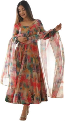 Rudraksh Fashion Flared/A-line Gown(Multicolor)