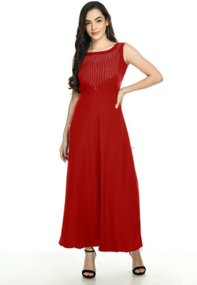 Piaro Flared/A-line Gown(Maroon)