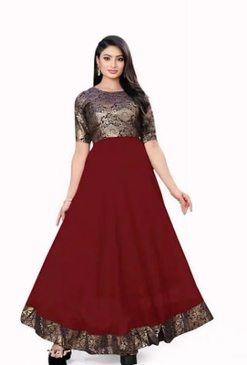 ALSHTHA CREATION Flared/A-line Gown(Blue)