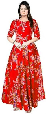 FABNICK Flared/A-line Gown(Red)