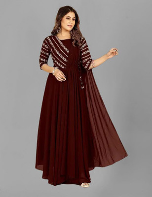 Greener Creation Anarkali Gown(Purple)