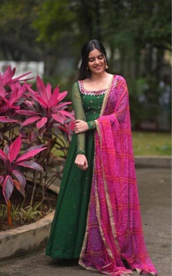 RK Creation Anarkali Gown(Green)