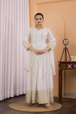 Vaazi Creator Anarkali Gown(White)