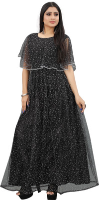 Aizii Flared/A-line Gown(Black)
