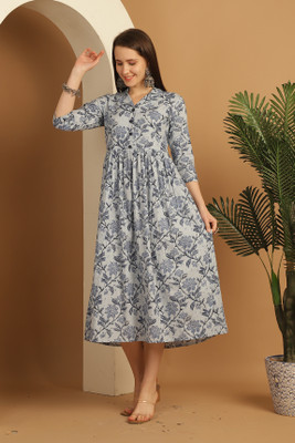 Wonder Weave Flared/A-line Gown(Light Blue)