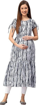 AradhiyaFashion Women Printed Anarkali Kurta(Blue)