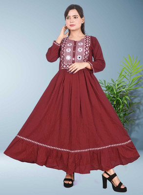 Arifa Flared/A-line Gown(Maroon)