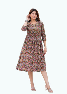 BAHUBALI CREATION Flared/A-line Gown(Blue)