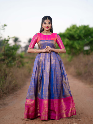 LookNbook art Flared/A-line Gown(Blue)