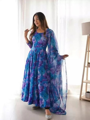 Ravina International Flared/A-line Gown(Blue)