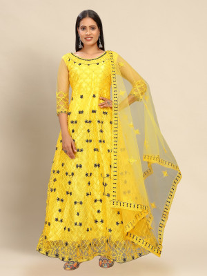 Julee Anarkali Gown(Yellow)