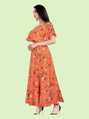 Db Fashion Gdi Flared/A-line Gown(Orange)