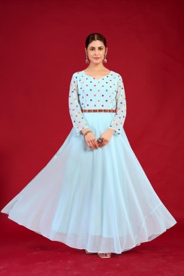 Nirali Tex Anarkali Gown(Blue)