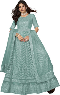 LADY SHOPI Flared/A-line Gown(Light Green)