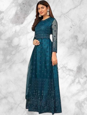 Beautypiie Anarkali Gown(Blue)