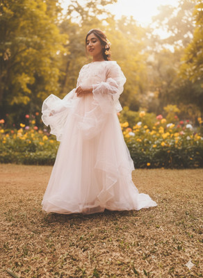 VivaLaVastaram Flared/A-line Gown(Pink)