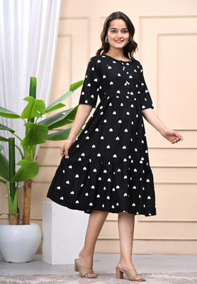 minimal city Anarkali Gown(Black)