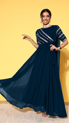 SANCIA Flared/A-line Gown(Blue)