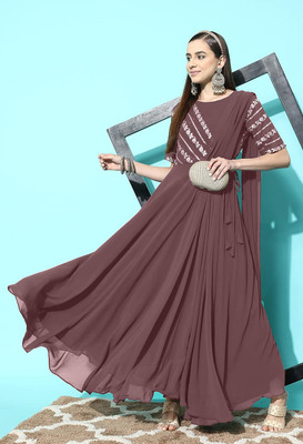 SANCIA Flared/A-line Gown(Purple)