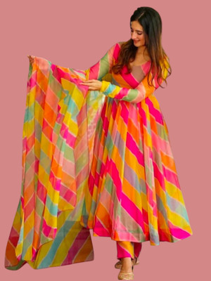 shivay enterprise Anarkali Gown(Multicolor)