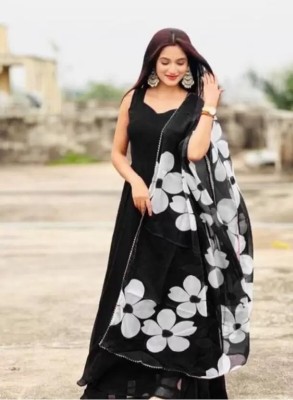 JK TEXT Anarkali Gown(Black)