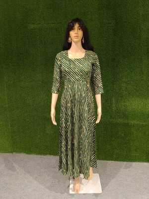MAHATAPA Flared/A-line Gown(Dark Green)