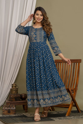 jayleen Anarkali Gown(Blue)