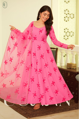 mogal fashion Anarkali Gown(Pink)