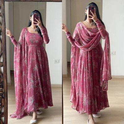 NITYA CLOTHING Anarkali Gown(Multicolor)