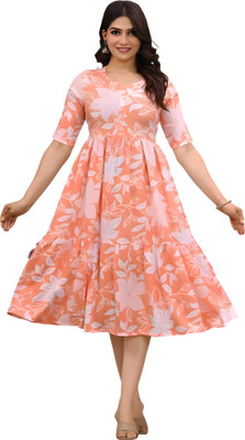 SumanHub Creation Flared/A-line Gown(Pink)