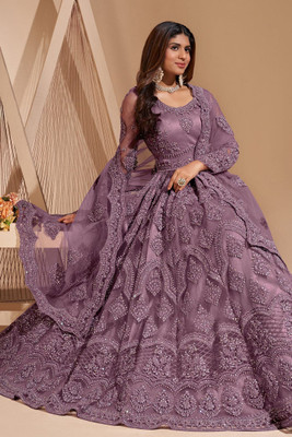 A To Z Cart Flared/A-line Gown(Purple)