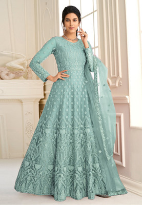 A To Z Cart Flared/A-line Gown(Light Green)