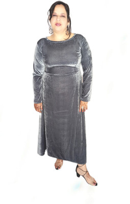Garima Fashion Flared/A-line Gown(Grey)