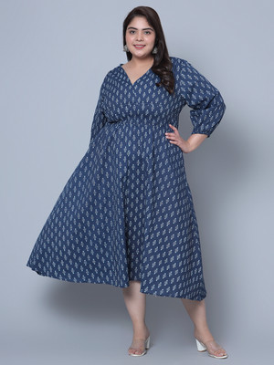 BANI WOMEN Flared/A-line Gown(Blue)