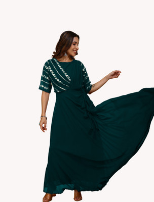 SANCIA Flared/A-line Gown(Dark Blue)