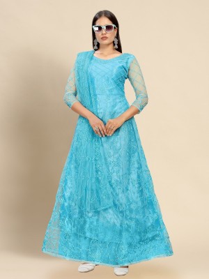 Julee Anarkali Gown(Light Blue)