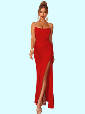 Traquila Flared/A-line Gown(Red)