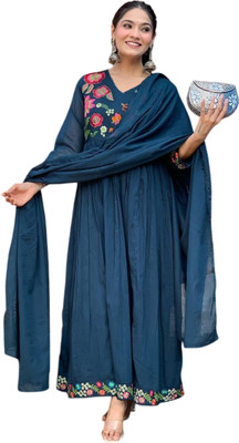 Aesthetic Vasttraa Flared/A-line Gown(Dark Blue)