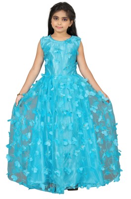 LADY SHOPI Anarkali Gown(Light Blue)