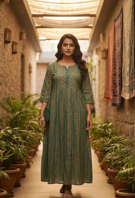 Fashion Point Anarkali Gown(Multicolor)