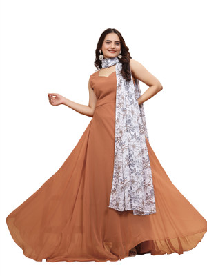 MK WOMENS Flared/A-line Gown(Multicolor)