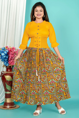 MILICREATION Flared/A-line Gown(Yellow)