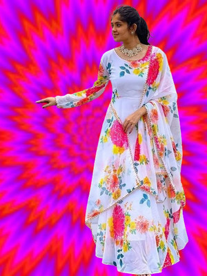 Pramukh Darshan Export Anarkali Gown(Multicolor)